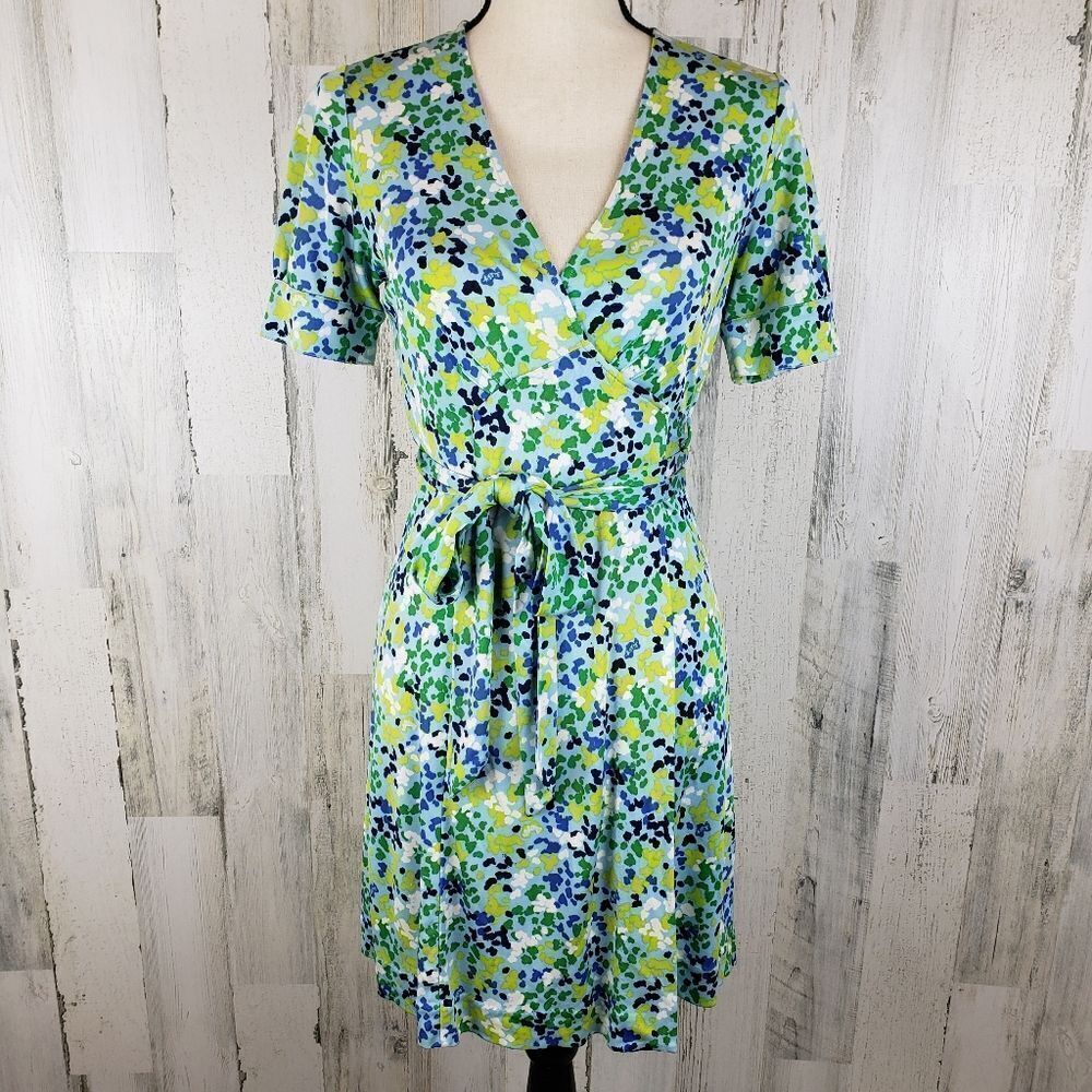 Lilly Pulitzer Silk Spotted Wrap Dress Sz 2